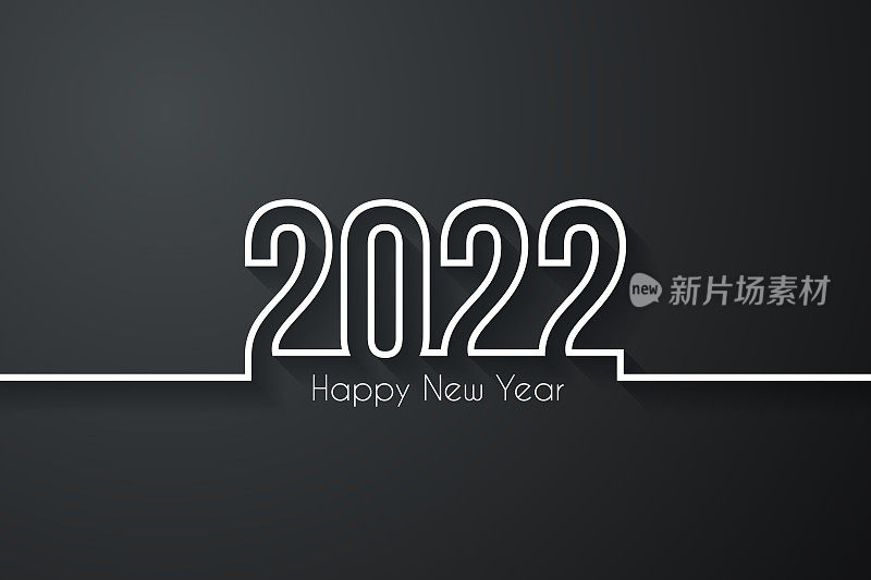 新年快乐2022 -黑色背景